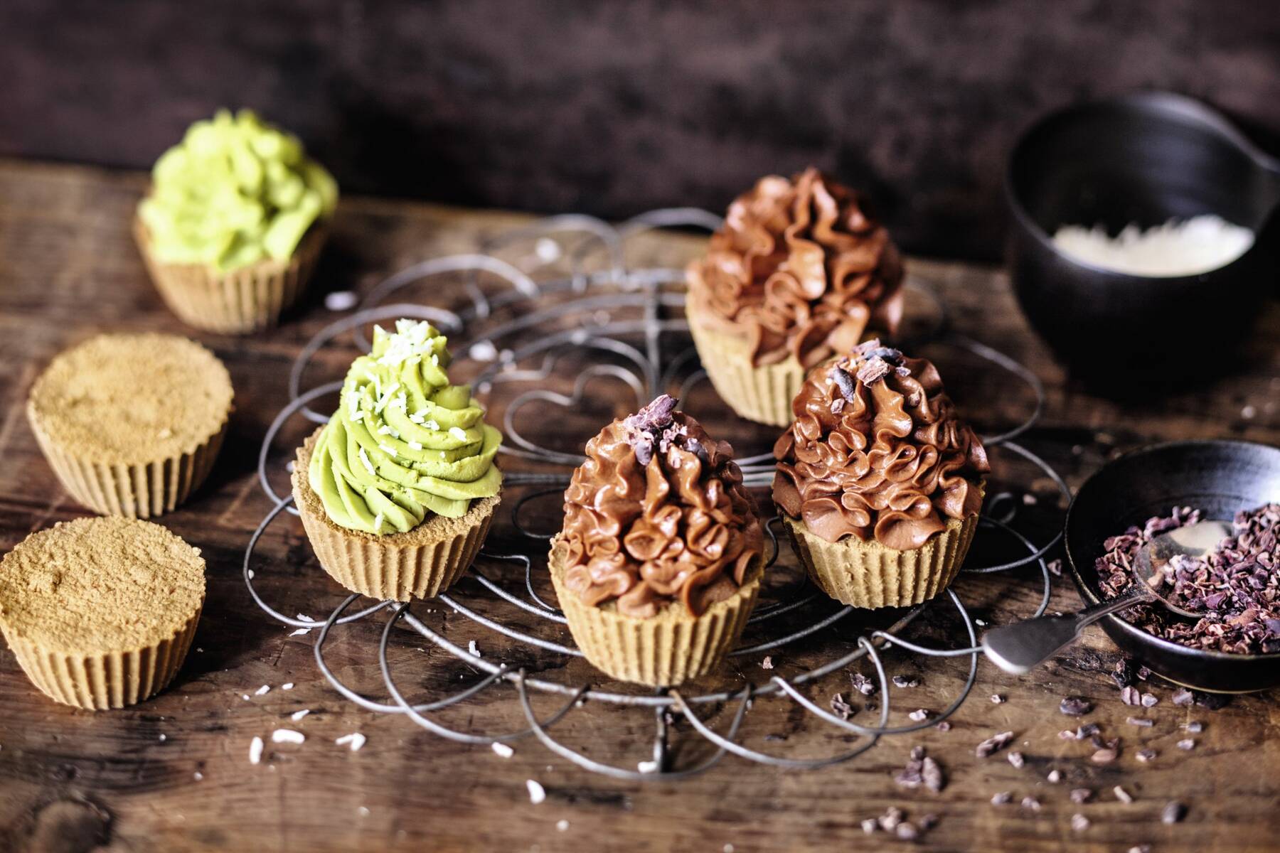 Rohe Cupcakes mit Schoko-Frosting – Raw Bakery | Küchengötter