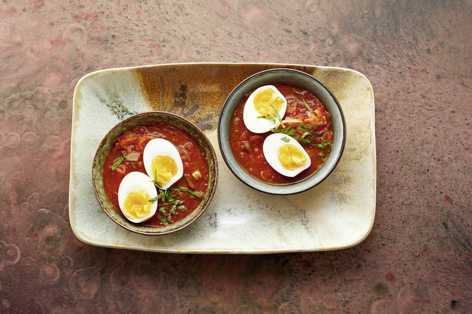 Vegetarisches Tomaten-Eier-Curry Rezept | Küchengötter