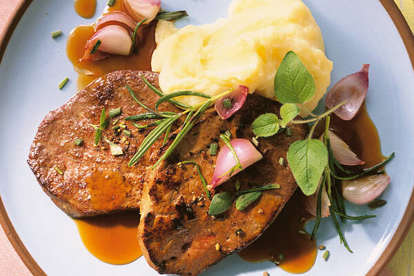 Leber mit Kräutern der Provence Rezept | Küchengötter