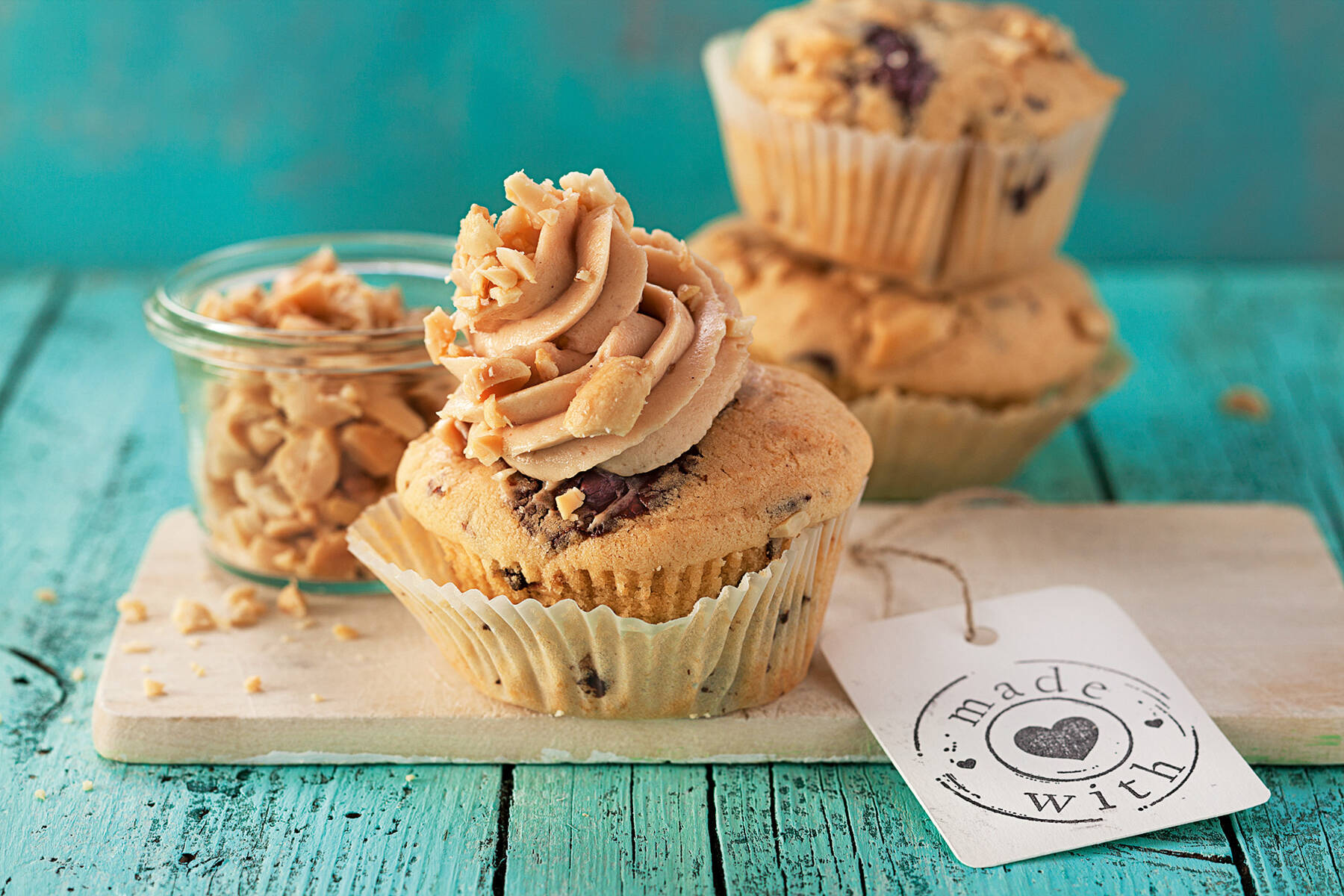 Amerikanische Erdnuss-Muffins Rezept | Küchengötter Amerikanische Erdnuss-Muffins Rezept | Küchengötter