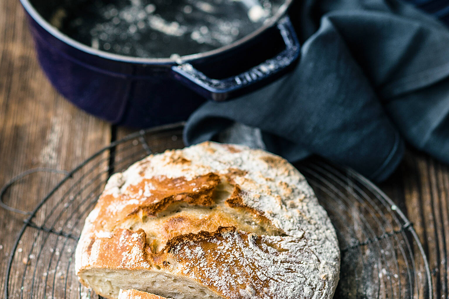 Brot ganz ohne Kneten Rezept | Küchengötter