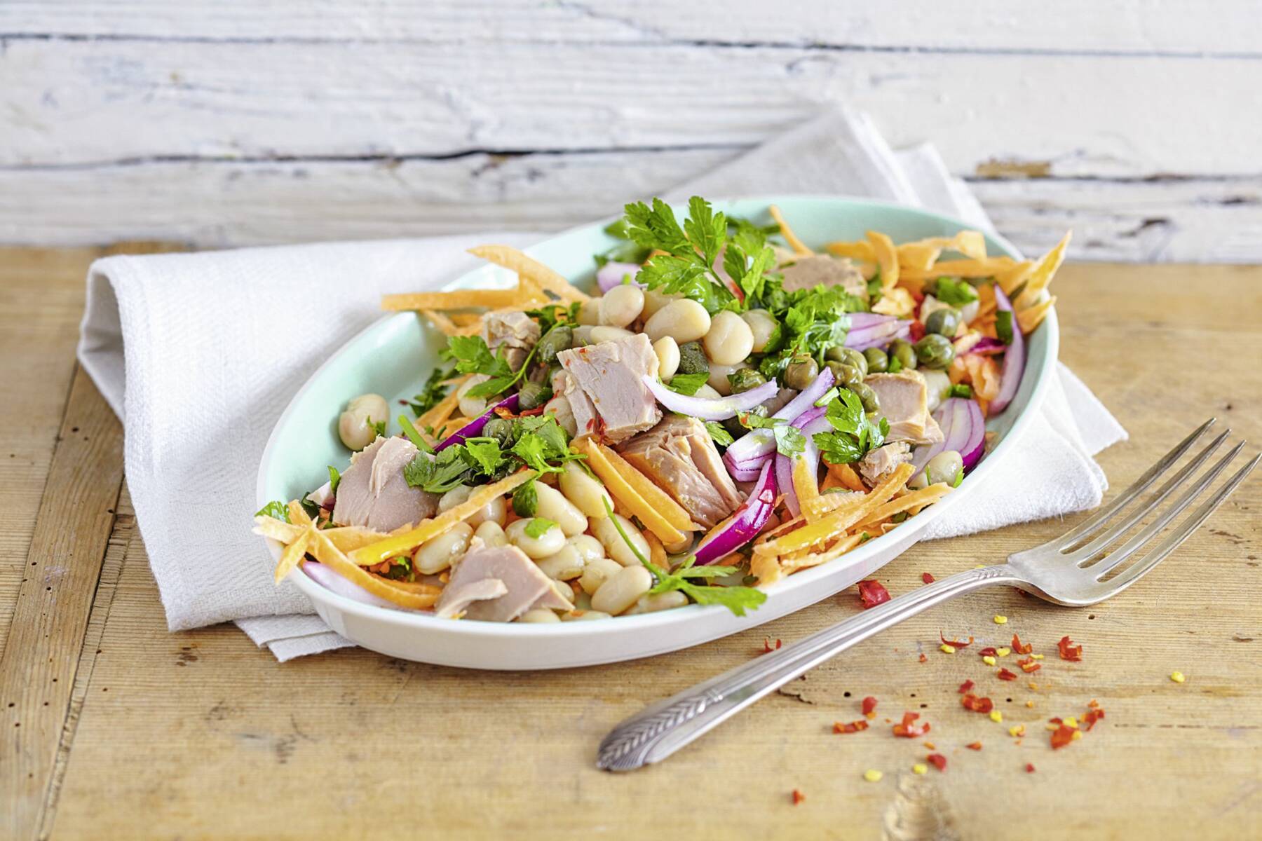 Thunfisch-Süßkartoffel-Salat Rezept | Küchengötter
