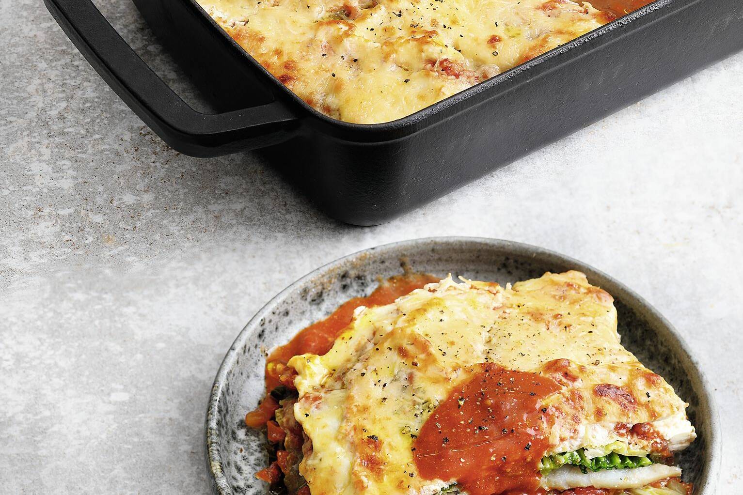 Low-Carb-Lasagne mit Wirsing und Fisch Rezept | Küchengötter