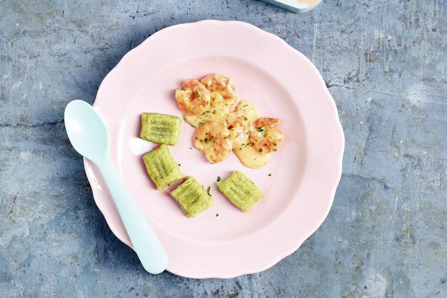 Brokkoli-Gnocchi mit Garnelensauce Rezept | Küchengötter Brokkoli-Gnocchi mit Garnelensauce Rezept | Küchengötter