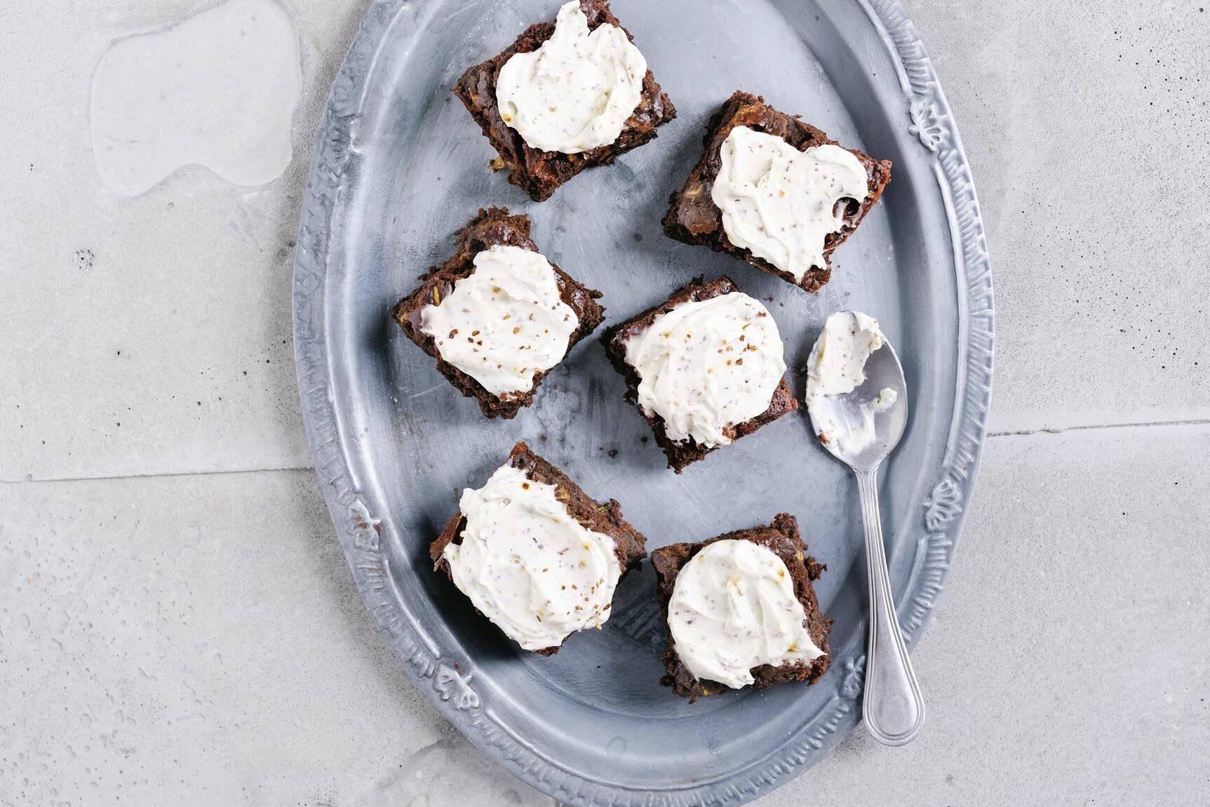 Brownies mit Chai-Frosting Rezept | Küchengötter Brownies mit Chai-Frosting Rezept | Küchengötter