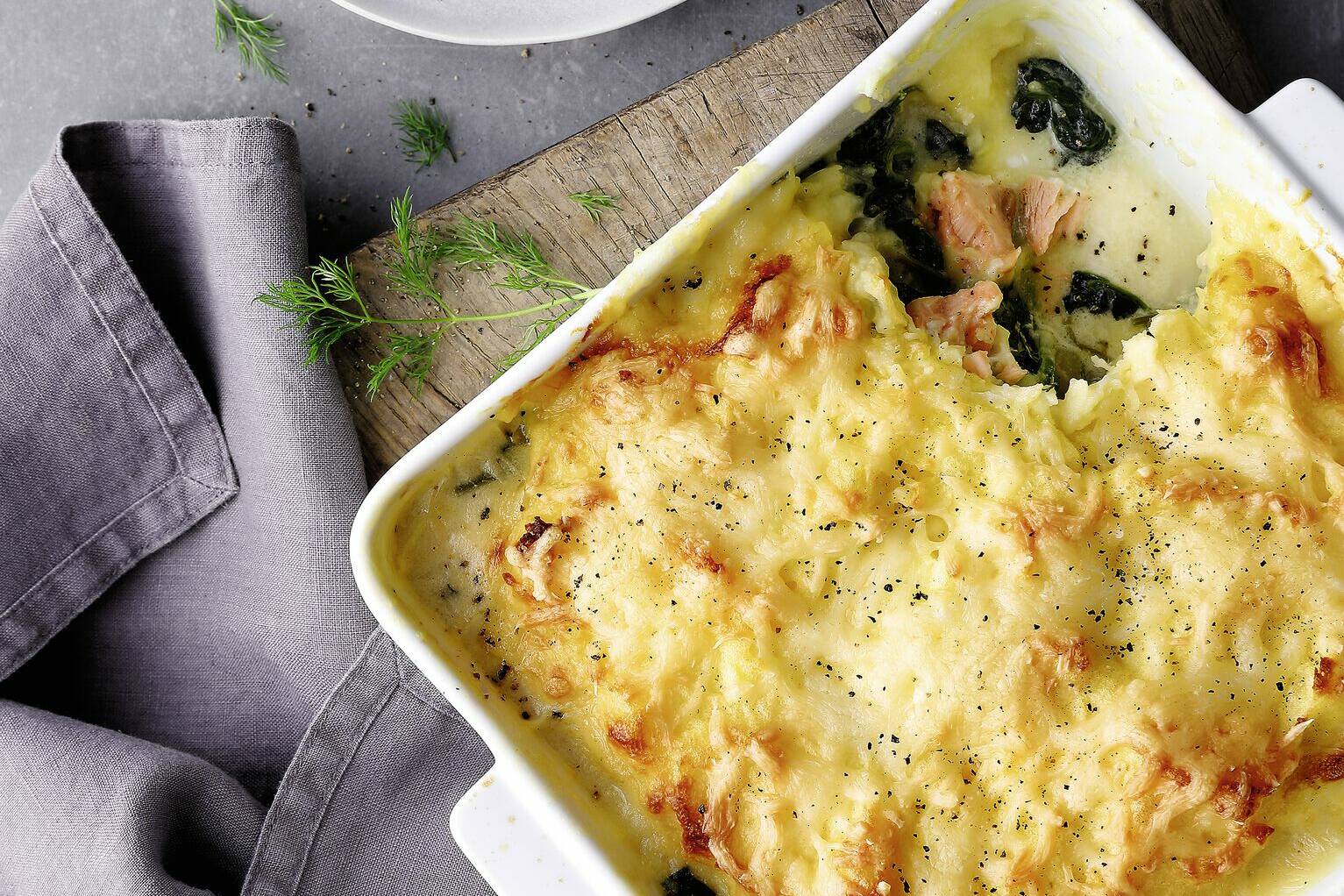 Kartoffel-Lachs-Spinat-Pie Rezept | Küchengötter