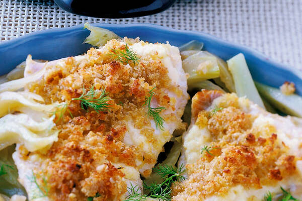 Fisch mit Meerrettichkruste Rezept | Küchengötter Fisch mit Meerrettichkruste Rezept | Küchengötter