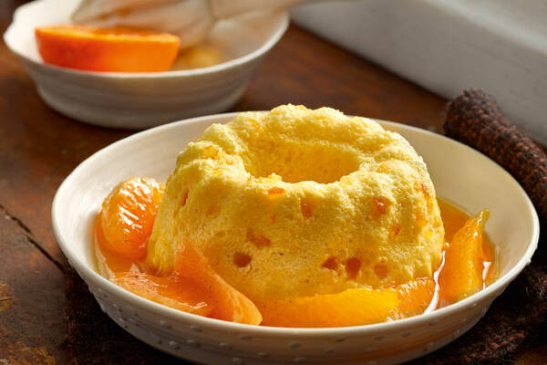 Grießflammeri mit Orangen-Mandarinen-Kompott