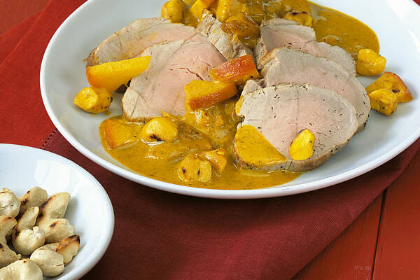 Schweinefilet mit Apfel-Curry-Sauce Rezept | Küchengötter Schweinefilet mit Apfel-Curry-Sauce Rezept | Küchengötter