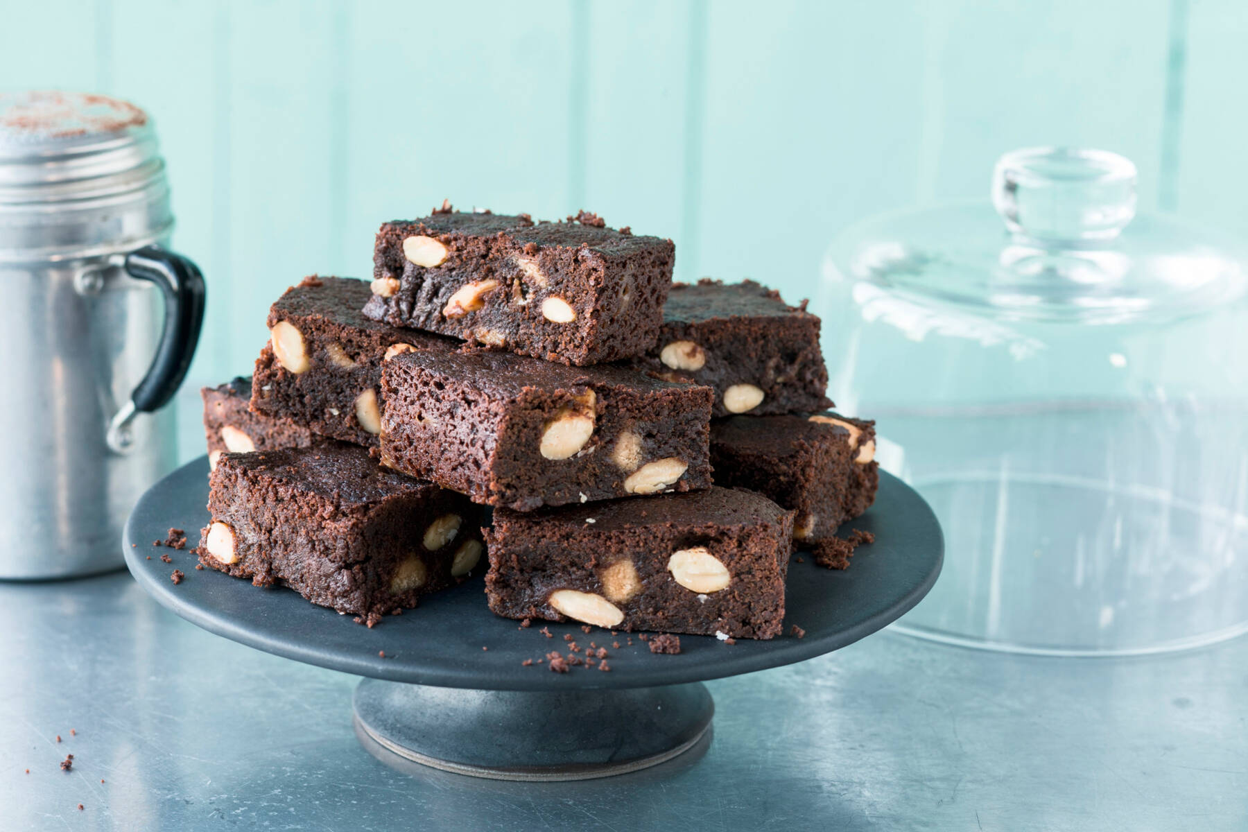 Toffee Almond Brownies Rezept Küchengötter