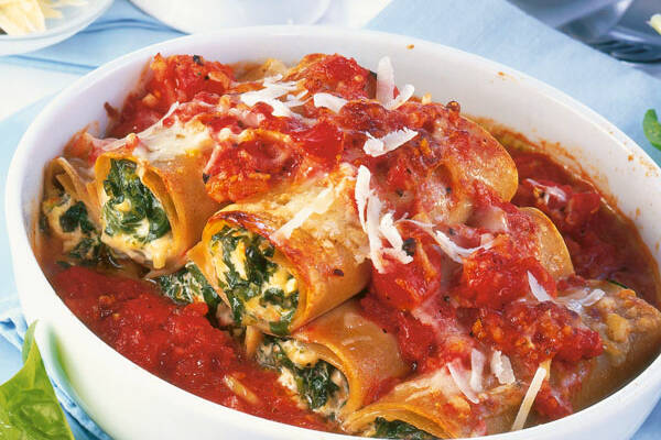 Cannelloni mit Spinatfüllung Rezept | Küchengötter