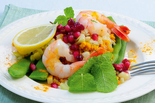 Bulgursalat mit Garnelen Rezept | Küchengötter Bulgursalat mit Garnelen Rezept | Küchengötter