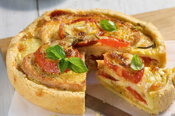 Tomaten-Mozzarella-Kuchen Rezept | Küchengötter Tomaten-Mozzarella-Kuchen Rezept | Küchengötter