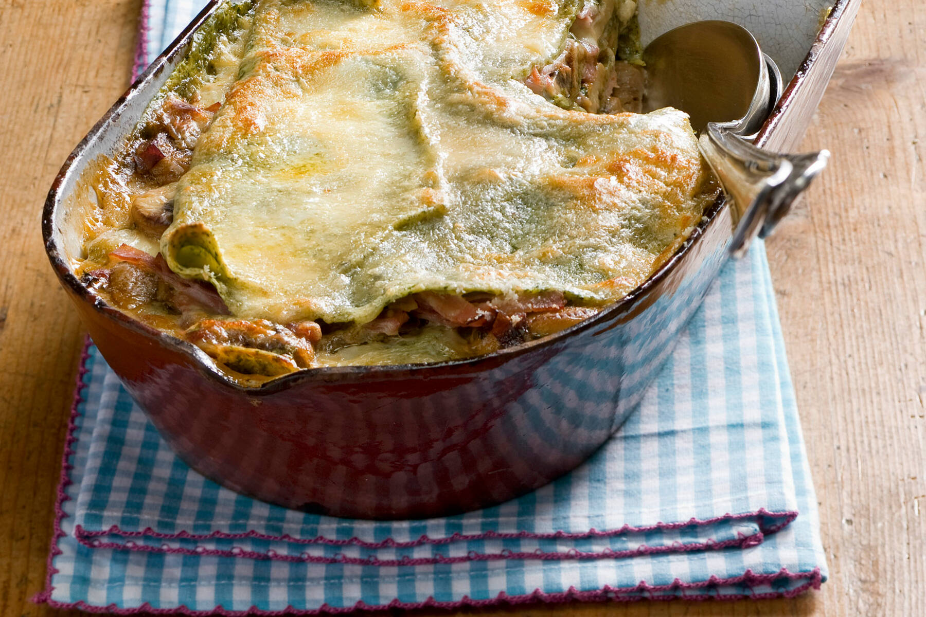 Grüne Lasagne mit Pilzen Rezept | Küchengötter