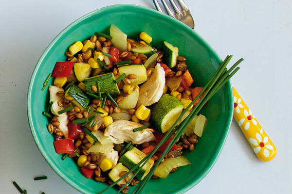 Gemüse-Weizen-Pfanne Rezept | Küchengötter Gemüse-Weizen-Pfanne Rezept | Küchengötter