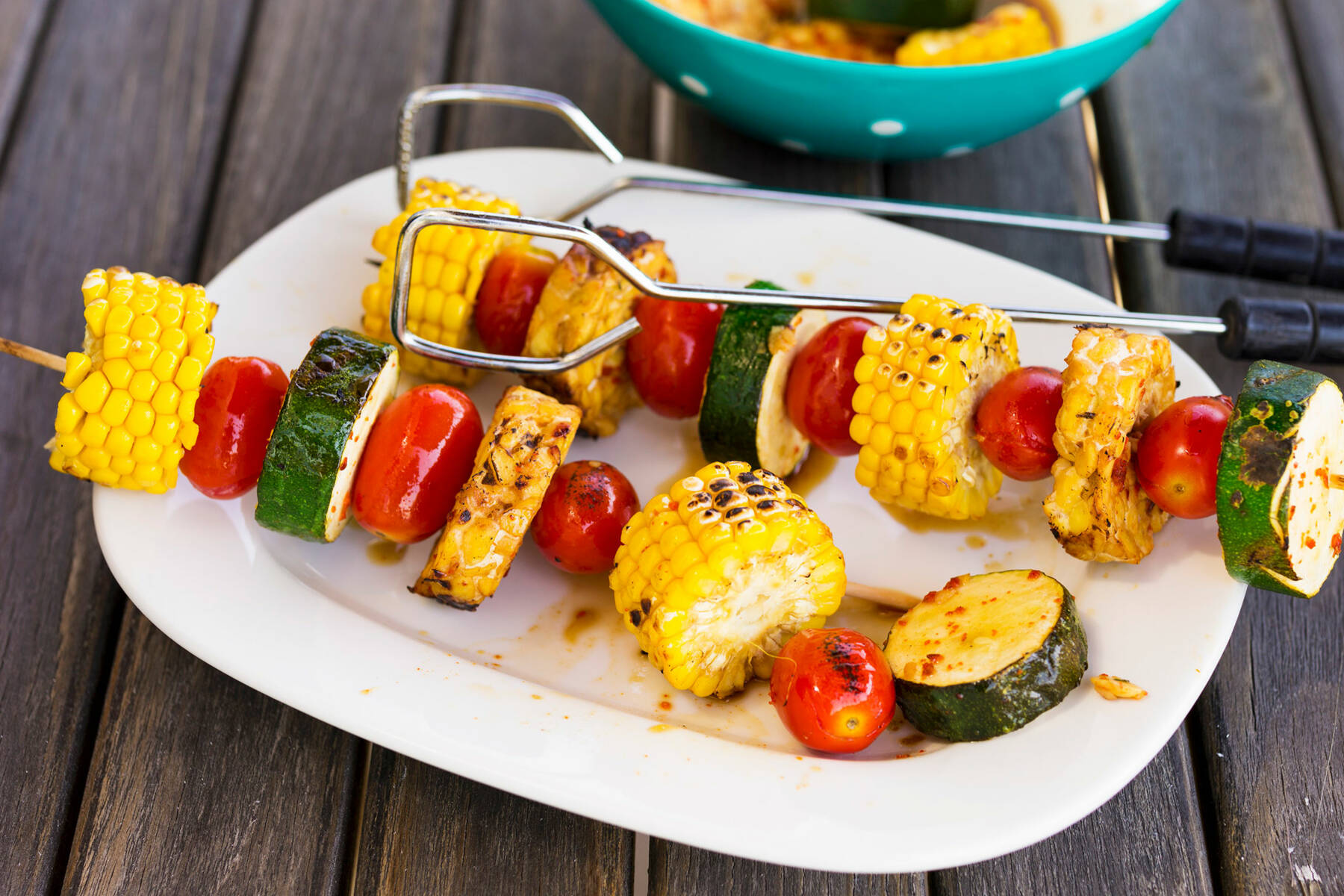 Gemüsespieße am Grill