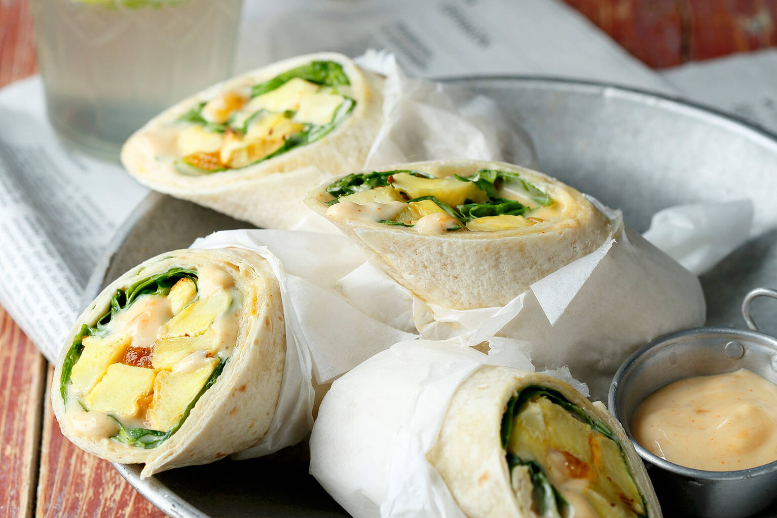 Wraps mit Röstpastinaken und Currycreme Rezept | Küchengötter Wraps mit Röstpastinaken und Currycreme Rezept | Küchengötter