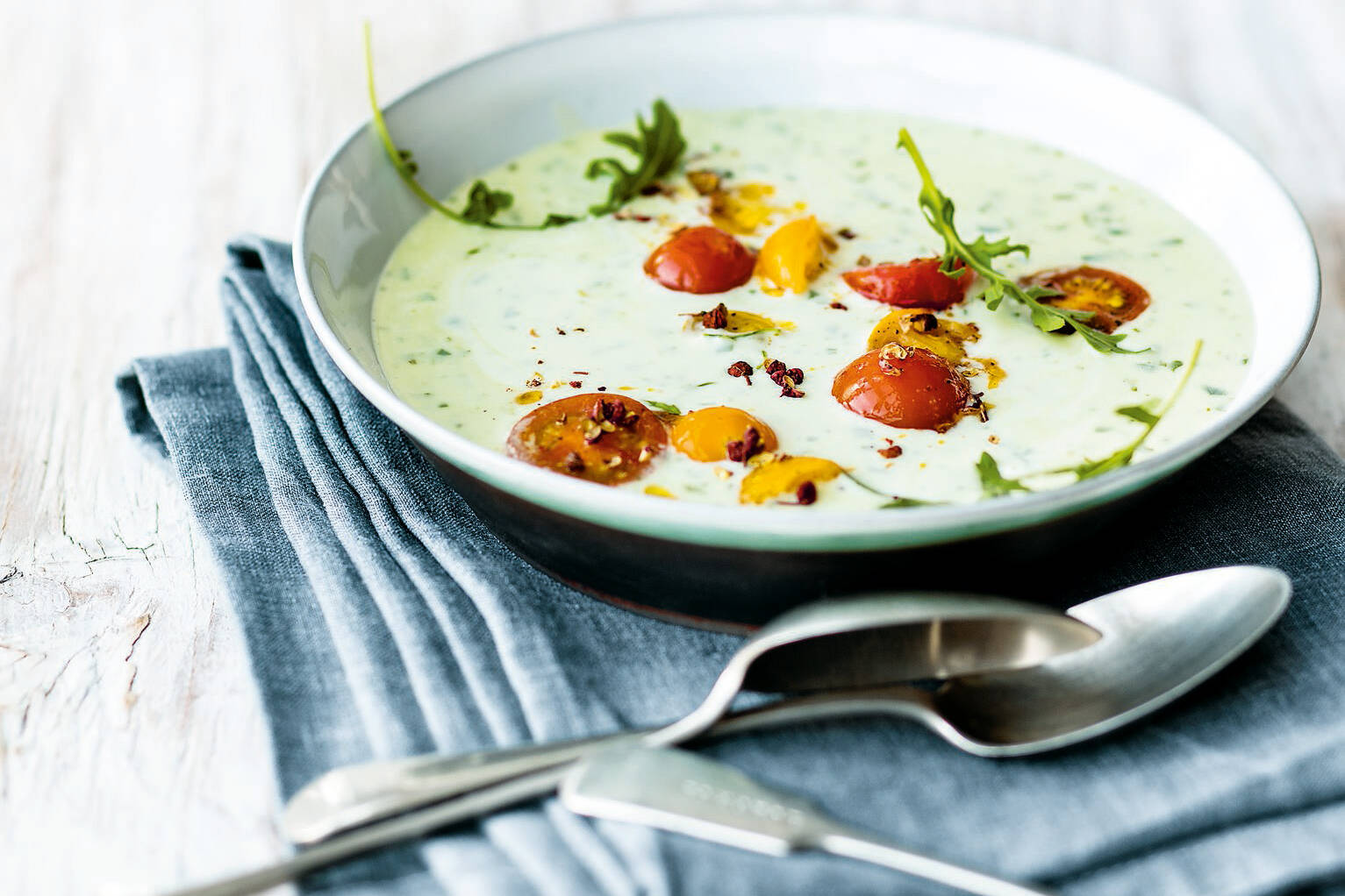 Rucola-Feta-Suppe – vegetarisch | Küchengötter Rucola-Feta-Suppe – vegetarisch | Küchengötter