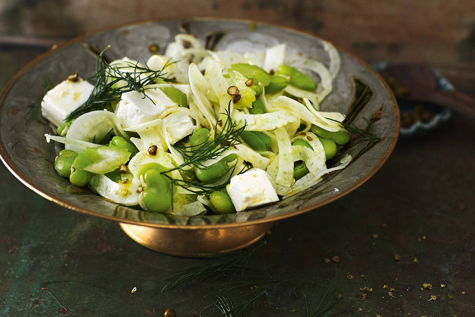 Fenchel-Bohnenkern-Salat mit Zitronen-Pfeffer-Dressing Rezept ... Fenchel-Bohnenkern-Salat mit Zitronen-Pfeffer-Dressing Rezept ...