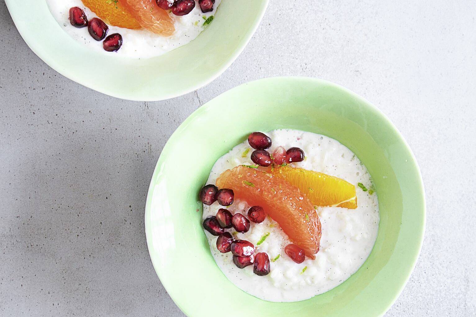 Mandelmilchreis mit Zitrusfrüchten Rezept | Küchengötter Mandelmilchreis mit Zitrusfrüchten Rezept | Küchengötter