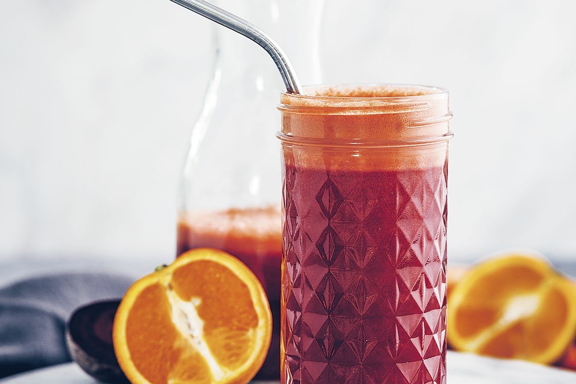 Möhren-Rote-Bete-Orangen-Saft Rezept | Küchengötter Möhren-Rote-Bete-Orangen-Saft Rezept | Küchengötter