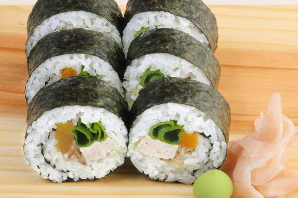 Futo-Maki mit Tofu und Kürbis Rezept | Küchengötter Futo-Maki mit Tofu und Kürbis Rezept | Küchengötter