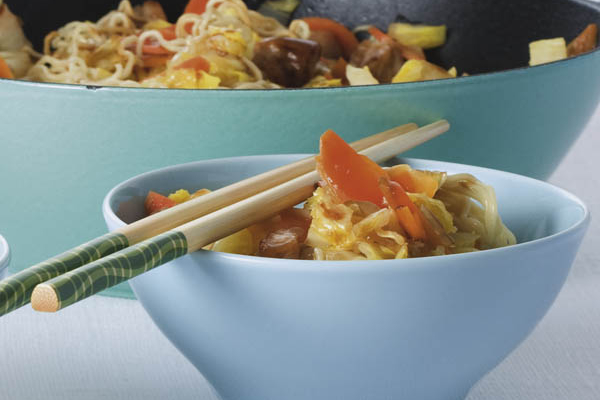 Wok-Nudeln mit Chinakohl und Pute Rezept | Küchengötter Wok-Nudeln mit Chinakohl und Pute Rezept | Küchengötter