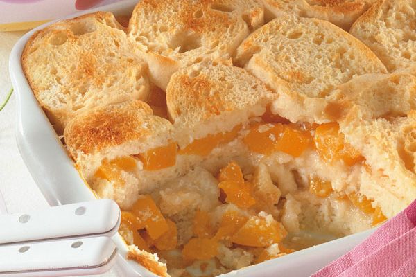 Obst-Brot-Auflauf Rezept | Küchengötter
