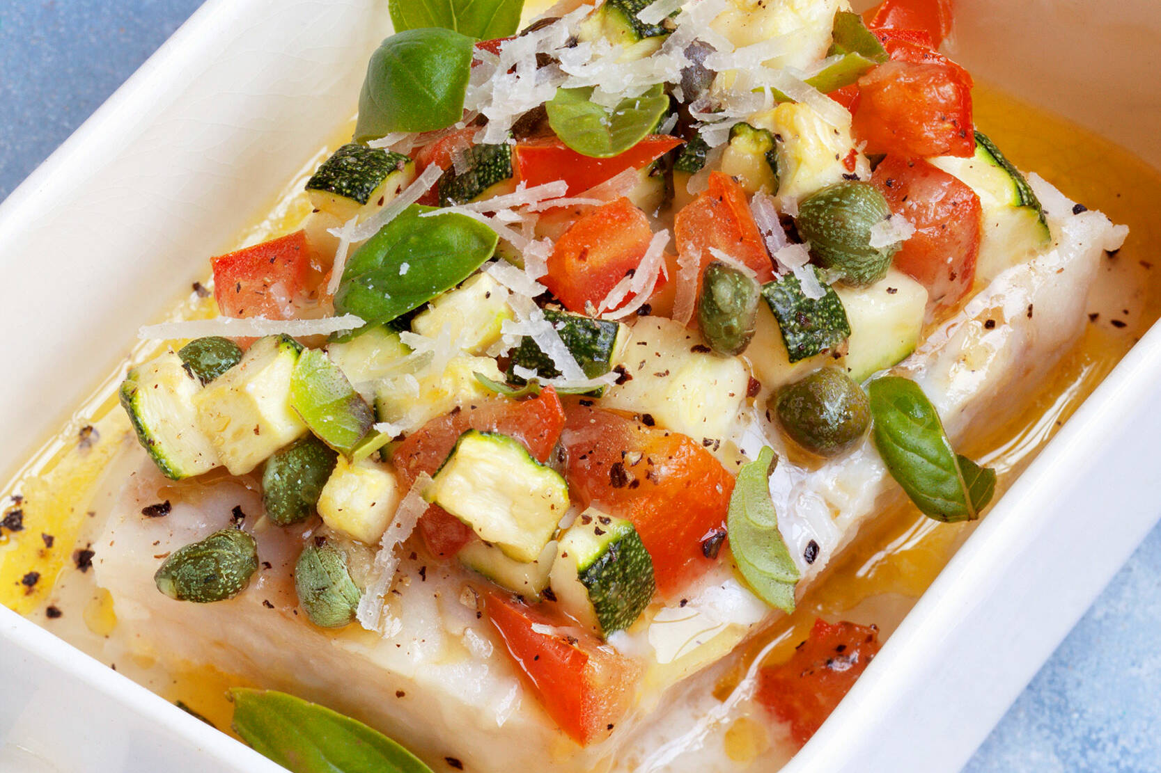 Fischgratin mit Zucchini und Käse Rezept | Küchengötter