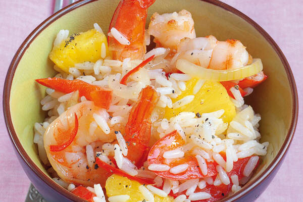 Chili-Ananas-Reis mit Garnelen Rezept | Küchengötter Chili-Ananas-Reis mit Garnelen Rezept | Küchengötter