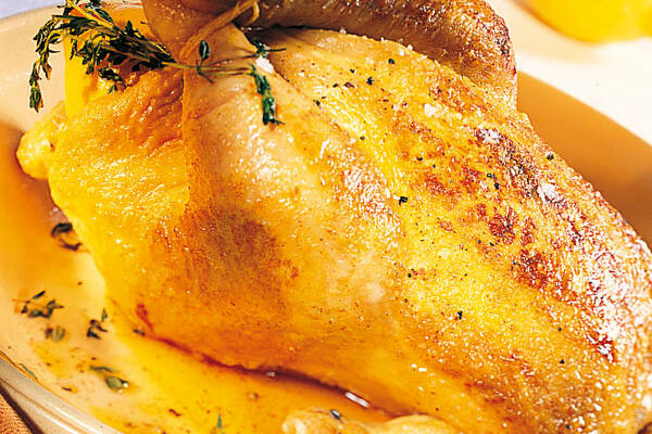 Brathähnchen mit Zitronenfüllung Rezept | Küchengötter Brathähnchen mit Zitronenfüllung Rezept | Küchengötter