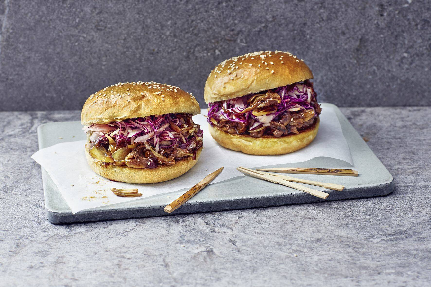 Pulled BBQJackfruitBurger Rezept Küchengötter