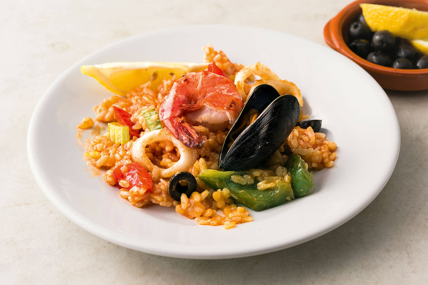 Paella mit Meeresfrüchten
