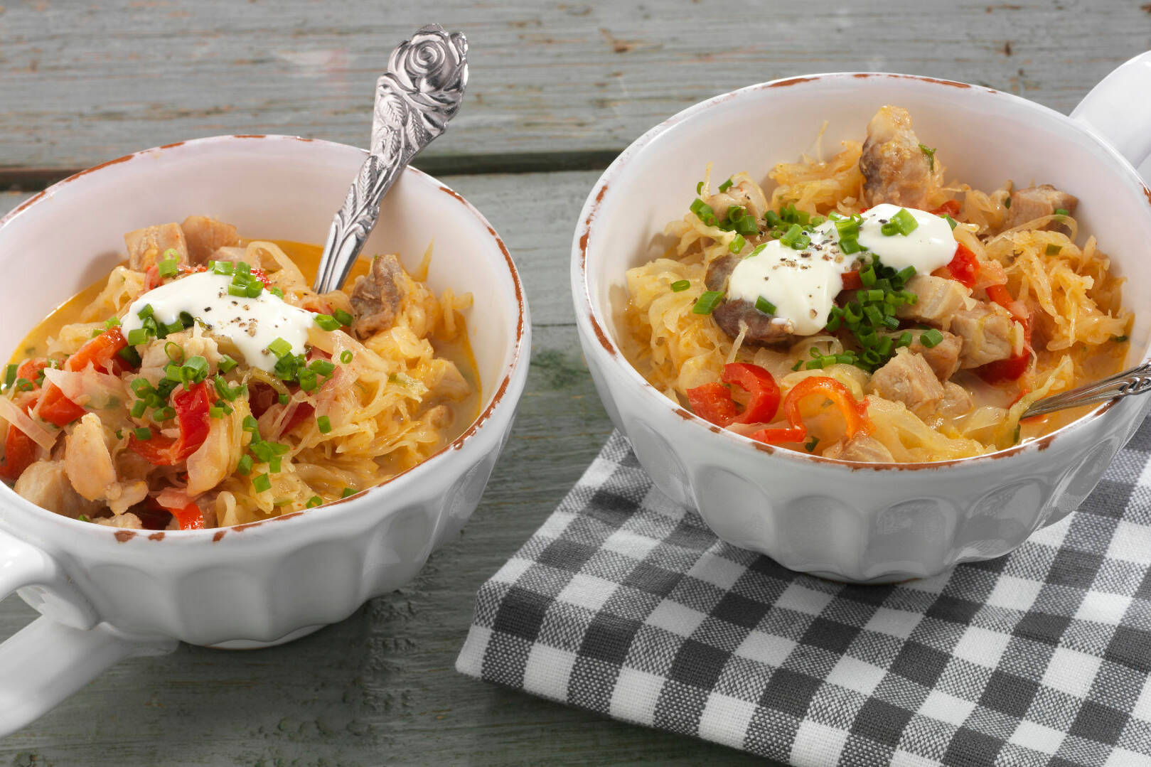 Blitzgulasch mit Sauerkraut Rezept | Küchengötter