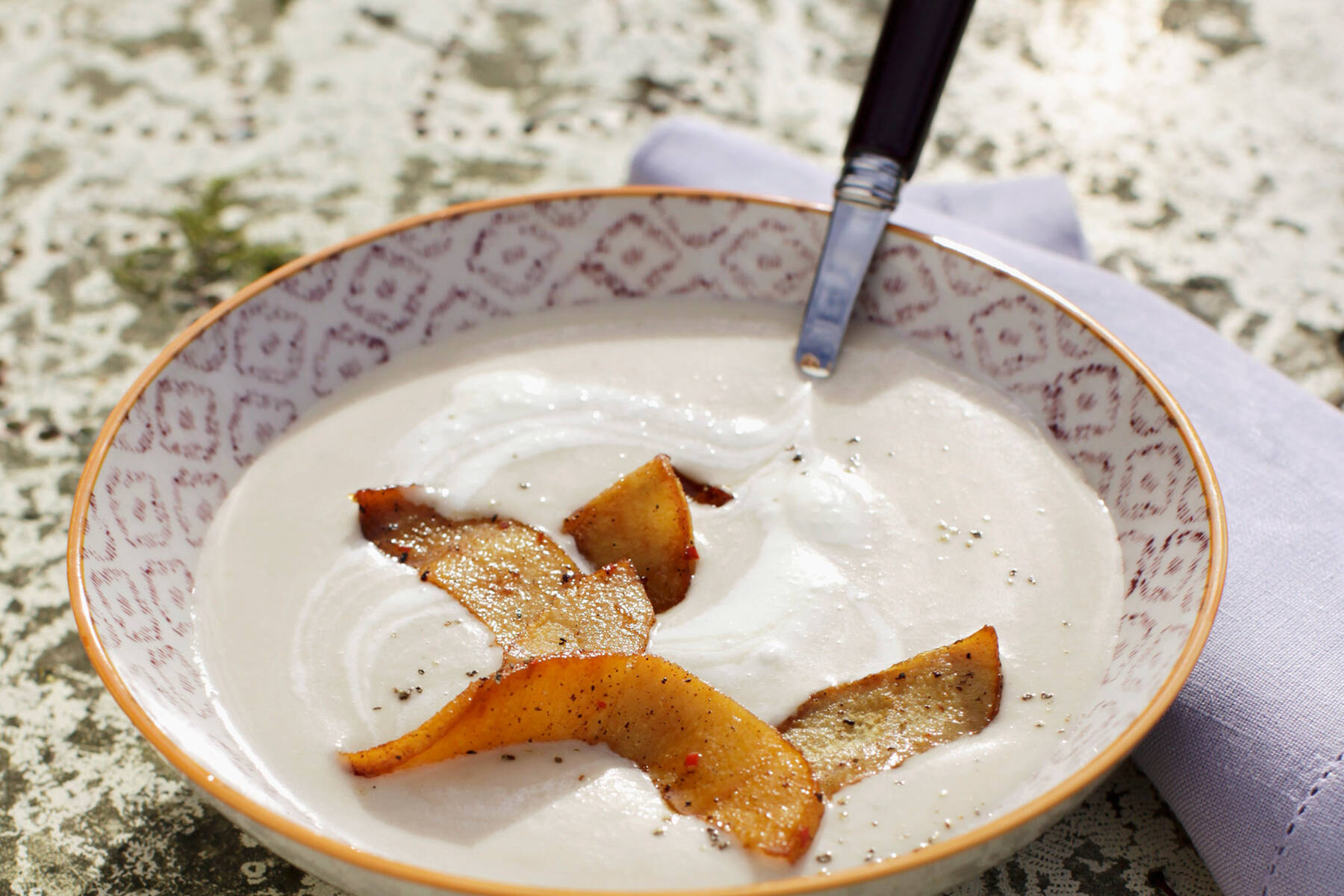 Kastaniensuppe mit Quitten