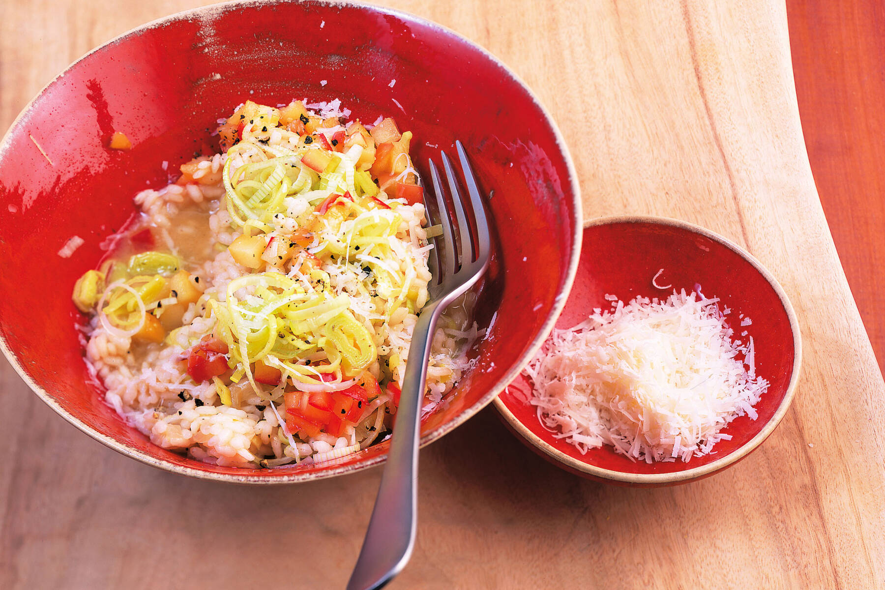 Lauch-Champagner-Risotto mit Äpfeln Rezept | Küchengötter Lauch-Champagner-Risotto mit Äpfeln Rezept | Küchengötter