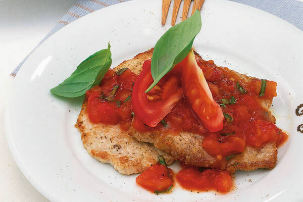 Kalbsschnitzel mit Tomaten Rezept | Küchengötter