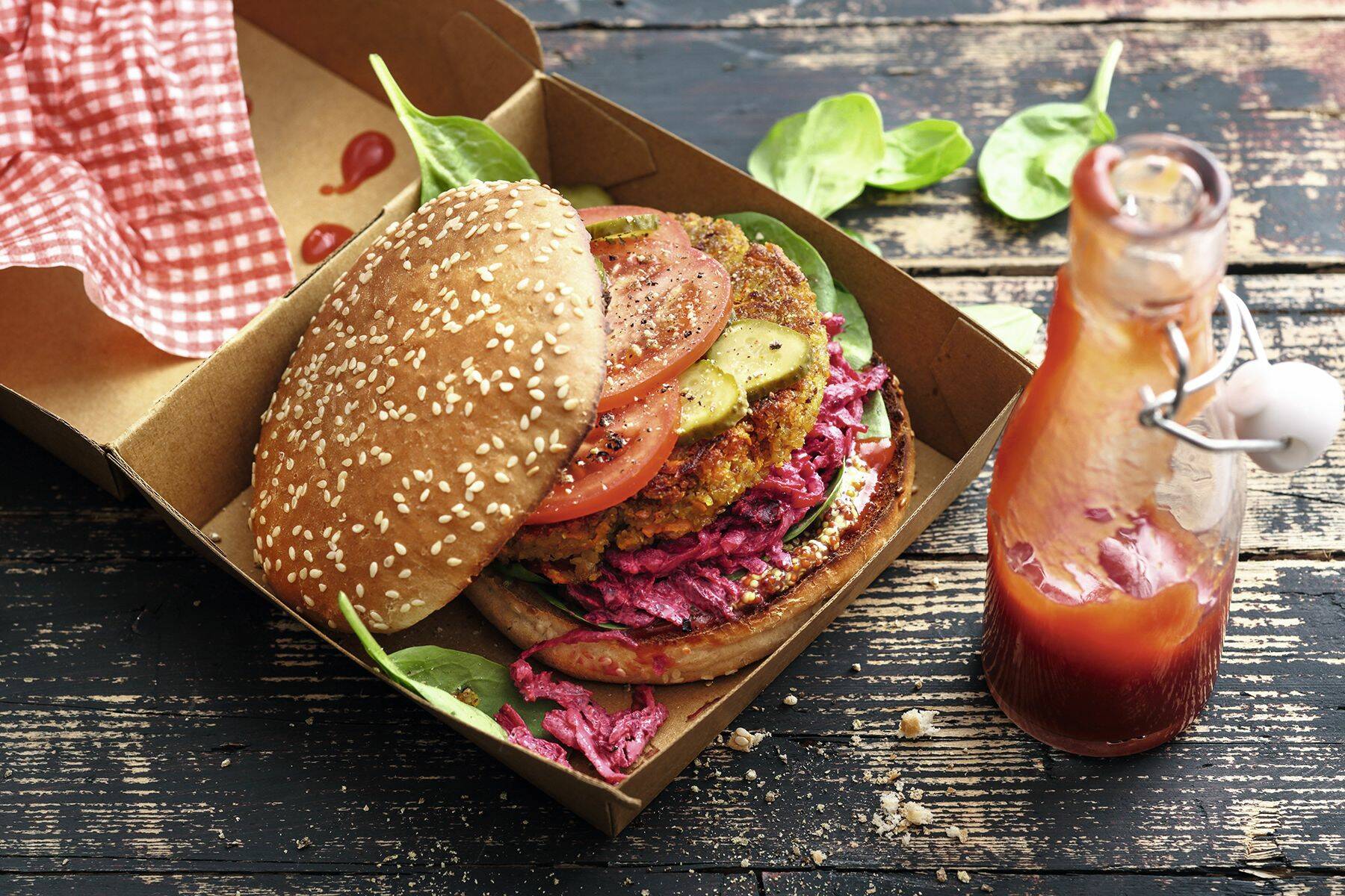Veggie-Burger mit Buchweizen und Roter Bete Rezept | Küchengötter
