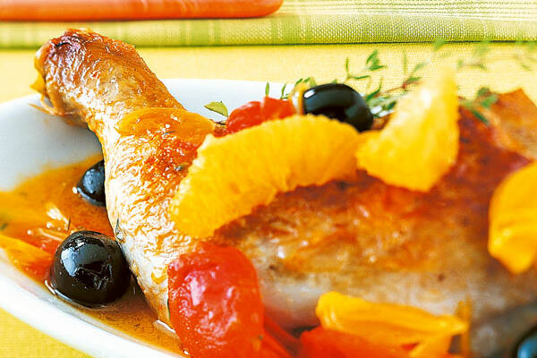 Hähnchen mit Orangen-Tomaten Rezept | Küchengötter Hähnchen mit Orangen-Tomaten Rezept | Küchengötter