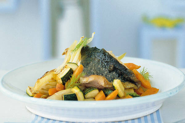 Grillgemüse mit Bachsaibling Rezept | Küchengötter Grillgemüse mit Bachsaibling Rezept | Küchengötter