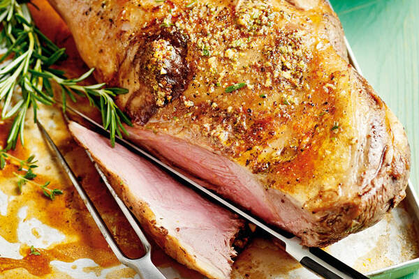 Provenzalische Lammkeule Rezept Kuchengotter Lammkeule Im Backofen Niedrigtemperatur