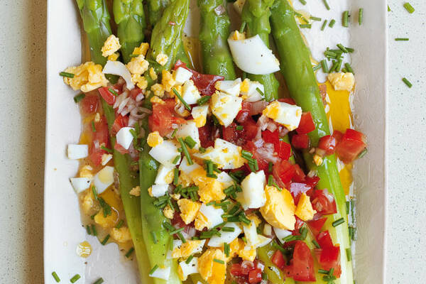 Gruner Spargel Mit Vinaigrette Rezept Kuchengotter 