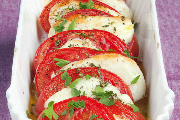 Gegrillte Tomaten mit Halloumi Rezept | Küchengötter