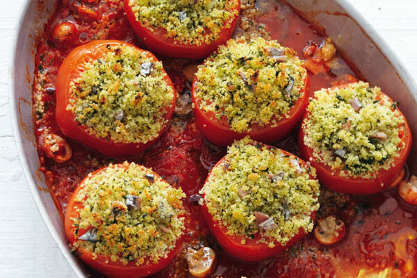 Schnelle Tomaten mit Couscousfüllung Rezept | Küchengötter