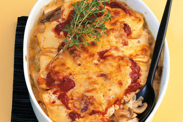 Tofu-Lasagne mit Pilzen Rezept | Küchengötter Tofu-Lasagne mit Pilzen Rezept | Küchengötter