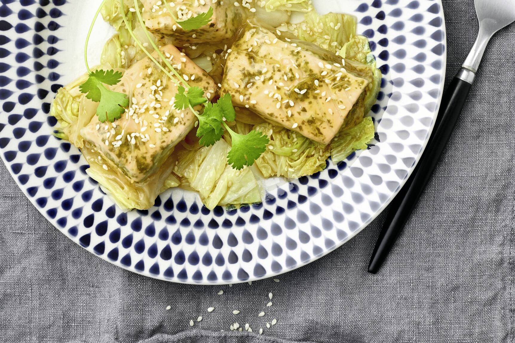 Lachsfilet Im Reisnudelblatt Rezept Fur Den Thermomix Kuchengotter 