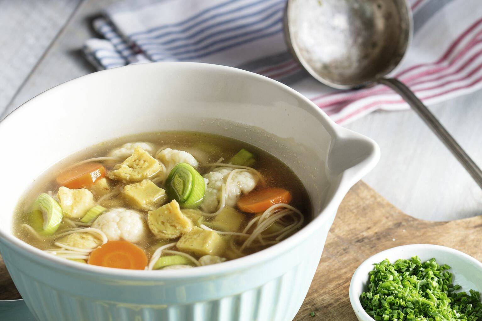 Veganer Eierstich (Suppeneinlage) Rezept | Küchengötter Veganer Eierstich (Suppeneinlage) Rezept | Küchengötter