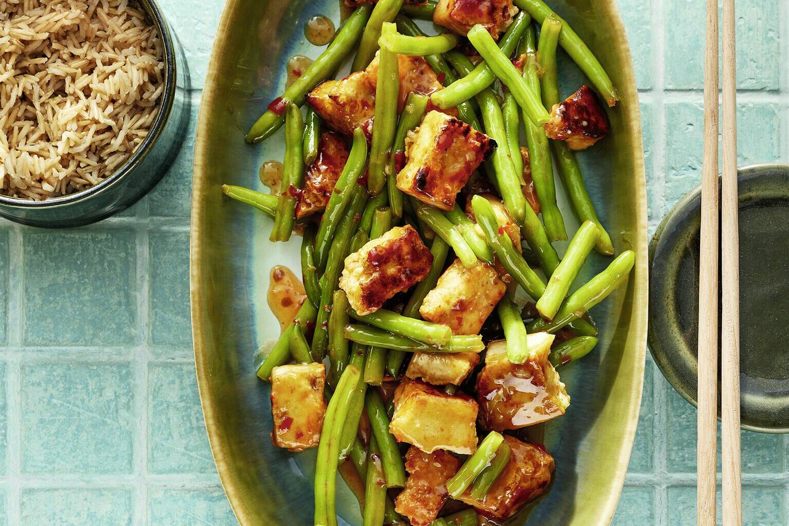 Tofu süßsauer mit grünen Bohnen Rezept | Küchengötter Tofu süßsauer mit grünen Bohnen Rezept | Küchengötter