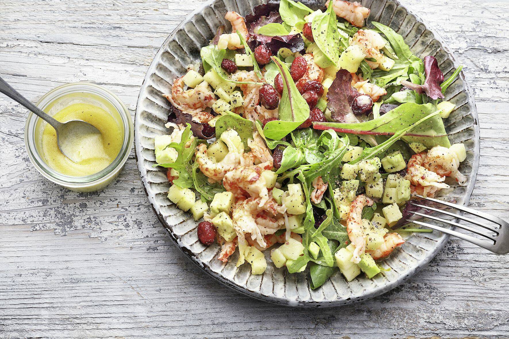 Flusskrebsschwanzsalat