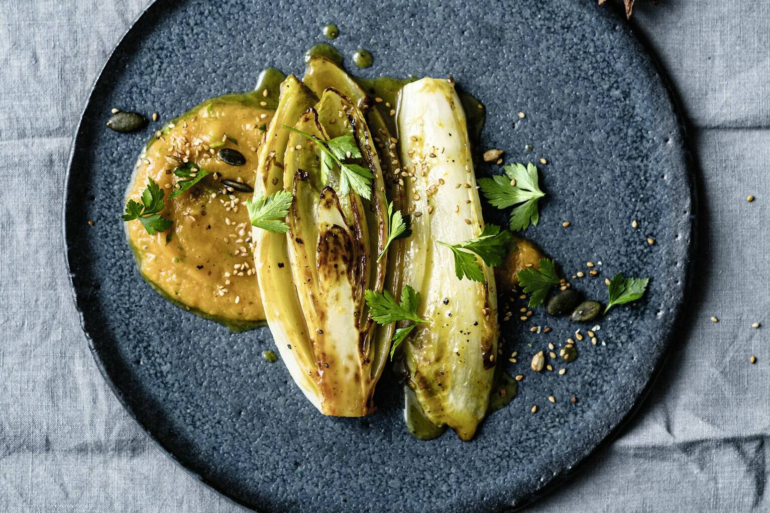 Kürbispüree mit Chicorée Rezept | Küchengötter Kürbispüree mit Chicorée Rezept | Küchengötter